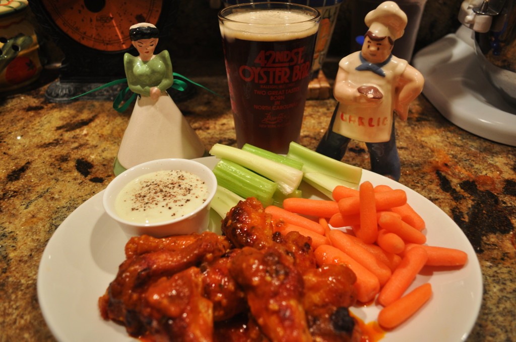 Wings plated with Beer